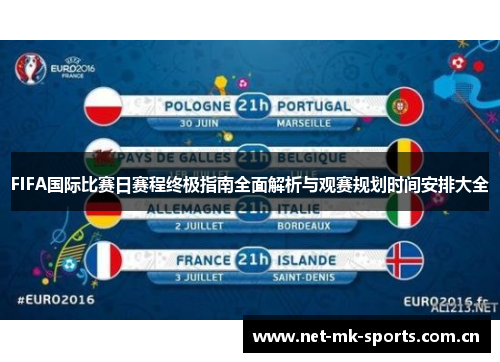 FIFA国际比赛日赛程终极指南全面解析与观赛规划时间安排大全